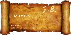 Fux Erika névjegykártya